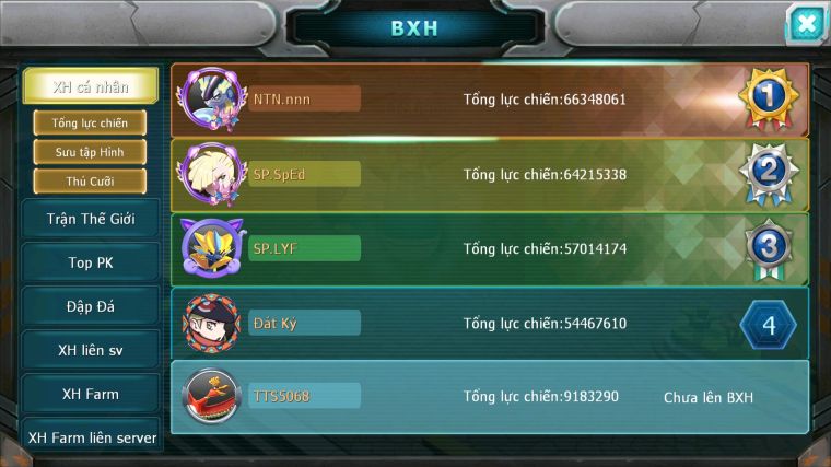 MÃ : #TTS5068 - SV 1763 - HOOH BÁ CHỦ UNVOA CẶP LATI BC GOODRA GROUDON