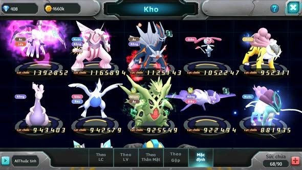 MÃ : #TTS5072 - SV 1586 - DRAK HOOH PALKIA PR DIGAL MES RAIKOU LUGIA LATI