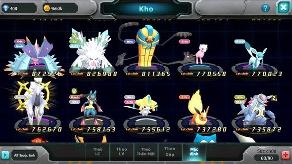 MÃ : #TTS5072 - SV 1586 - DRAK HOOH PALKIA PR DIGAL MES RAIKOU LUGIA LATI