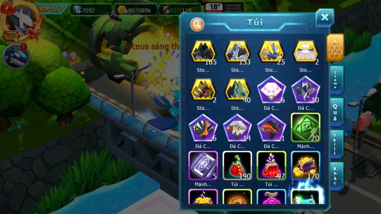 MÃ : #TTS5071 - SV45 - TOP 5-6 - V15 - HOOH WB YVETAL CH DYNAMAX RAYQUAZA BC SÁNG THẾ BÁ CHỦ CẶP LATI BC