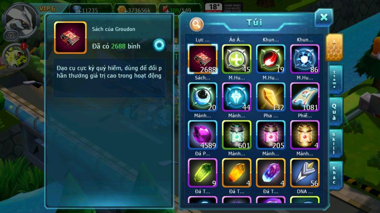 MÃ : #TTS5079 - SV 1764 - 11K KC - 2K8 SÁCH - UNVOA HOOH CẶP LATI GROUDON VICTINI