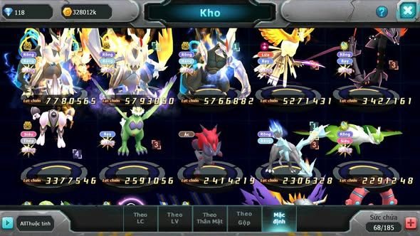 MÃ : #TTS5076 - SV 1727 - TOP41 - V14 UNVOA BÁ CHỦ WB BÁ CHỦ HOOH BC DYNAMAX MEW GIÁP BC RAYQUAZA NHIỀU PET HT