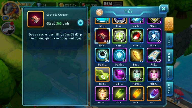 MÃ : #TTS5076 - SV 1727 - TOP41 - V14 UNVOA BÁ CHỦ WB BÁ CHỦ HOOH BC DYNAMAX MEW GIÁP BC RAYQUAZA NHIỀU PET HT