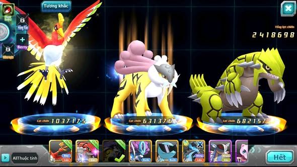 MÃ : #TTS5081 - SV 1837 - V7 - TOP 19 - HOOH GROUDON RAIKOU SUICUN AMDLO