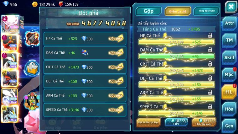 MÃ : #TTS5085 - SV 66 - TOP 15 - DIANCIE CH DYNAMAX HOOH DYNAMAX WHITE DYNAMAX YVETAL BC UNVOA BLACK BC NHIỀU PET BÁ CHỦ NGON LÀNH