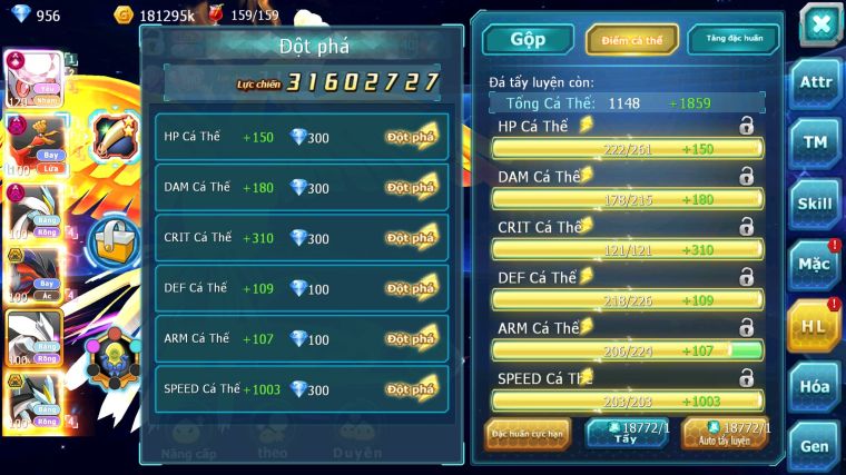 MÃ : #TTS5085 - SV 66 - TOP 15 - DIANCIE CH DYNAMAX HOOH DYNAMAX WHITE DYNAMAX YVETAL BC UNVOA BLACK BC NHIỀU PET BÁ CHỦ NGON LÀNH