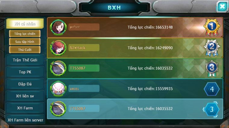 MÃ : #TTS5087 - SV 1802 - TOP3 ALL - 76K KC - 4K SÁCH - CẶP CÁ BÁ CHỦ UNVOA GIRAITNA BÁ CHỦ ĐUA TOP QUÁ NGON