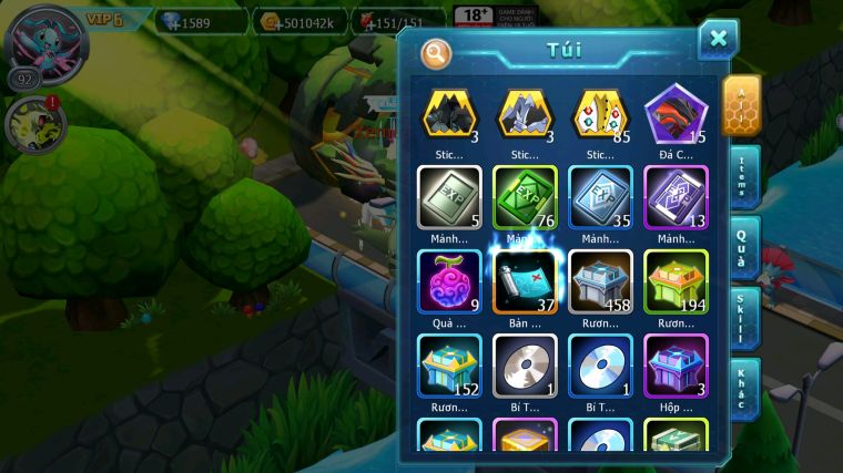 MÃ : #TTS5098 - SV 1695 - V6 - DIANCIE BC TAPU FINI BC XERM MEW GIÁP GROUDON NHIỀU PET HT