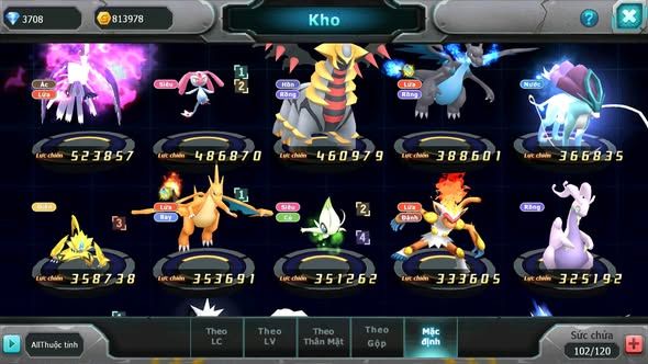 MÃ : #TTS5097 - SV 1826 - TOP 46 - V5 - DRAK HOOH MEW GIRATINA