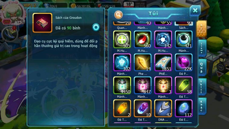 MÃ : #TTS5114 - SV 1516 - TOP 36 - V12 - HOOH CH DYNAMAX YVETAL BC TAPU BULU BC THẦN GIÓ BC QVLD BC NHIỀU PET HT