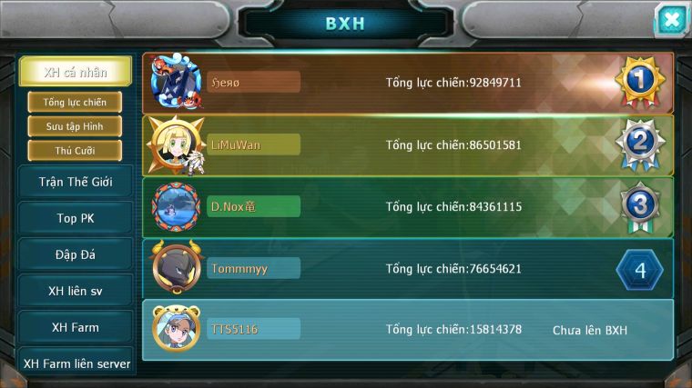 MÃ : #TTS5116 - SV 1693 - V10 - 15K KC - HOOH DYNAMAX QVLD BC THẦN GIÓ BC LUGIA BC YVETAL UNVOA KYOGRE NHIỀU PET HT