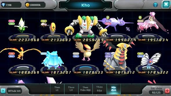 MÃ : #TTS5122 - SV 1440 - V8 - HOOH CỘNG HƯỞNG QVLD BÁ CHỦ UNVOA YVETAL THẦN GIÓ BC GROUDON HENTRAN NHIỀU PET HUYỀN THOẠI