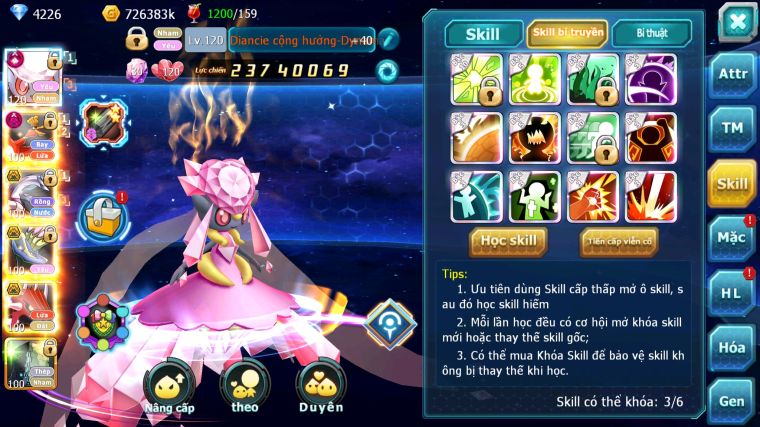 MÃ : #TTS5121 - SV 1162 - V13 - TOP 36 - DIANCIE CỘNG HƯỞNG DYNAMAX HOOH DYNAMAX HOOH DYNAMAX PALKIA BÁ CHỦ XERM BC QVLD BC NHIỀU PET HUYỀN THOẠI