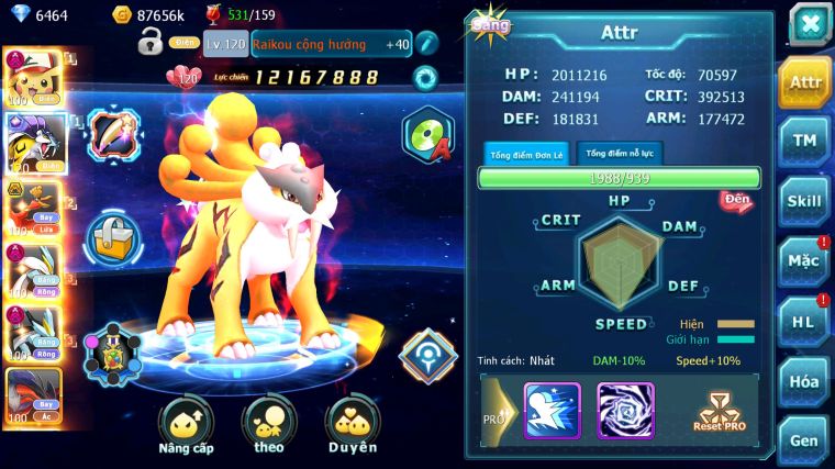 MÃ : #TTS5126 - SV 1393 - V12 - PIKACHU DYNAMAX RAIKOU CỘNG HƯỞNG HOOH BC WB DYNAMAX NHIỀU PET HUYỀN THOẠI