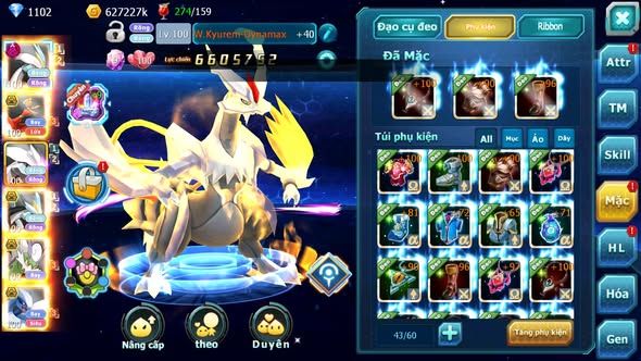 MÃ : #TTS5140 - SV 1420 - V12 - WHTE DYNAMAX HOOH BC UNVOA BLACK BC THẦN GIÓ BC LUGIA BC CẶP LATI BC NHIỀU PET HT