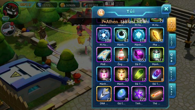 MÃ : #TTS5137 - SV 1719 V12- TOP32 - TAPU BULU CỘNG HƯỞNG YVETAL THẦN GIÓ BC UNVOA BUILD CỰC HAY