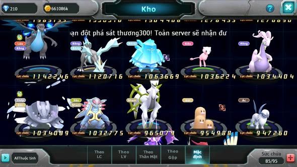 MÃ : #TTS5136 - SV 1401 - V4  - UNVOA CẶP LATI BÁ CHỦ LUGIA ZEVIL GROUDON MEW GIÁP NHIỀU PET HT