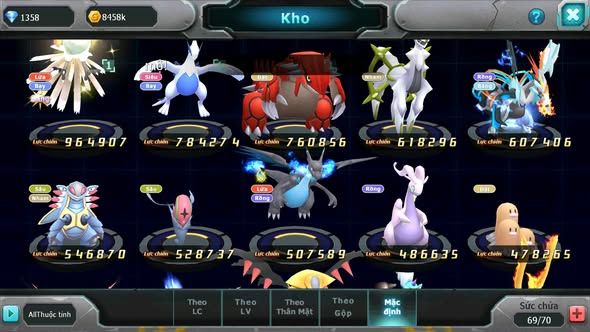 MÃ : #TTS5135 - SV1527 - HOOH LUGIA GROUDON ARC NHAM UNVOA