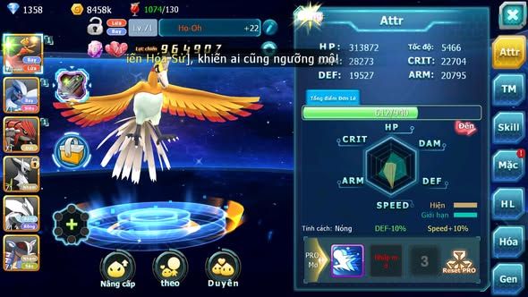 MÃ : #TTS5135 - SV1527 - HOOH LUGIA GROUDON ARC NHAM UNVOA