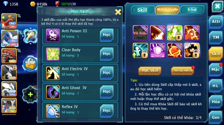 MÃ : #TTS5135 - SV1527 - HOOH LUGIA GROUDON ARC NHAM UNVOA