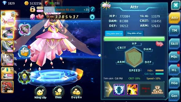 MÃ : #TTS5132- SV 1695 - V6 - DIANCIE BC TAPU FINI BC XERM MEWTWO