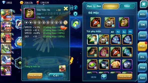 MÃ : #TTS5131 - SV1822 - TOP29 - V8 - HOOH DRAK HOOH GROUDON ZEVIL BTAA NHIỀU PET HT