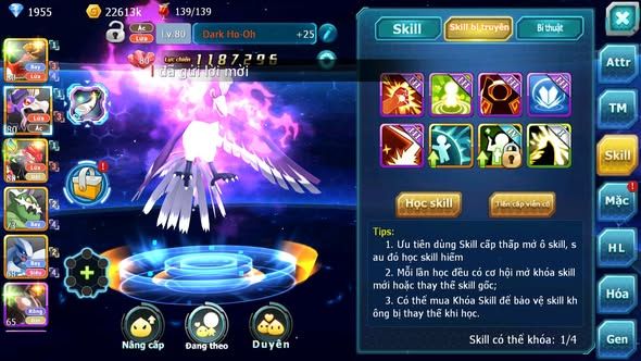 MÃ : #TTS5131 - SV1822 - TOP29 - V8 - HOOH DRAK HOOH GROUDON ZEVIL BTAA NHIỀU PET HT