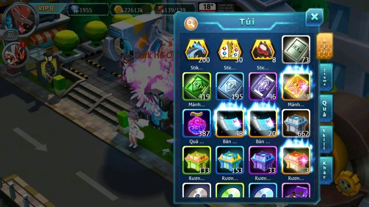 MÃ : #TTS5131 - SV1822 - TOP29 - V8 - HOOH DRAK HOOH GROUDON ZEVIL BTAA NHIỀU PET HT