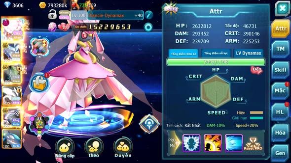 MÃ : #TTS5150 - SV 1252 - DIANCIE DYNAMAX RẮN BĂNG BC SAKATAKA BC UNVOA PALKIA BÁ CHỦ KYOGRE QVLD NHIỀU PET HT