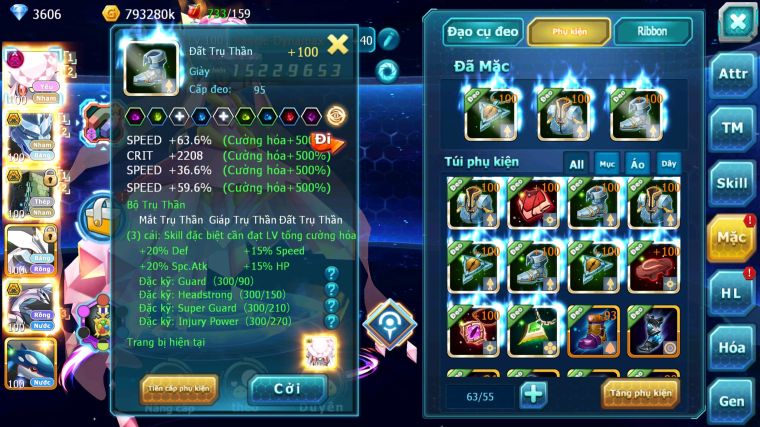 MÃ : #TTS5150 - SV 1252 - DIANCIE DYNAMAX RẮN BĂNG BC SAKATAKA BC UNVOA PALKIA BÁ CHỦ KYOGRE QVLD NHIỀU PET HT