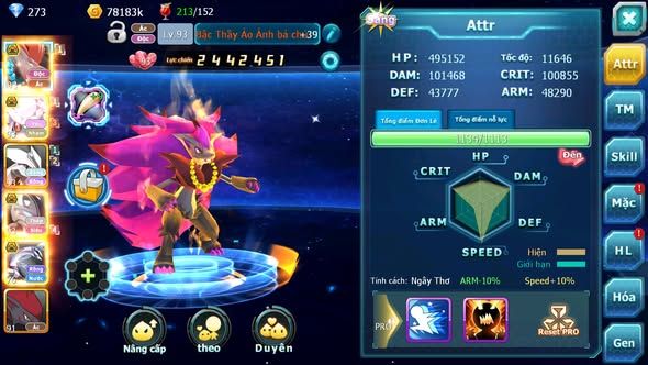 MÃ : #TTS5163 - SV 1152 - V3 - BTAA BC DIANCIE BC UNVOA MEW GIÁP BC PALKIA NHIỀU PET HT