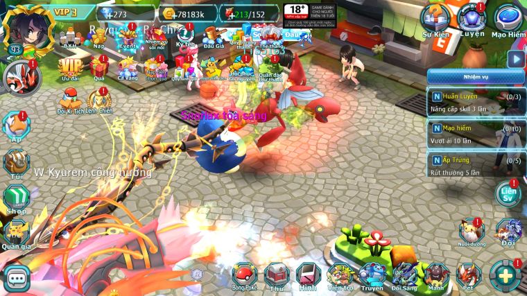 MÃ : #TTS5163 - SV 1152 - V3 - BTAA BC DIANCIE BC UNVOA MEW GIÁP BC PALKIA NHIỀU PET HT