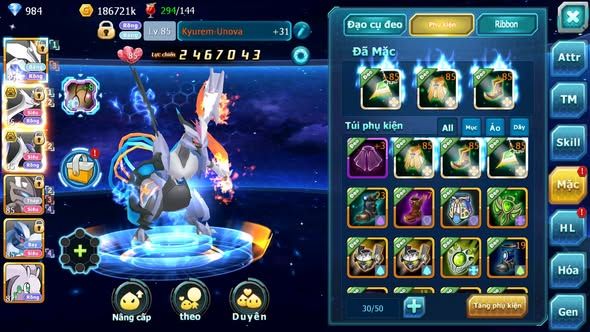 MÃ : #TTS5161 - SV 1749 - UNVOA CẶP LATI BÁ CHỦ MEW GIÁP LUGIA GÔDRA