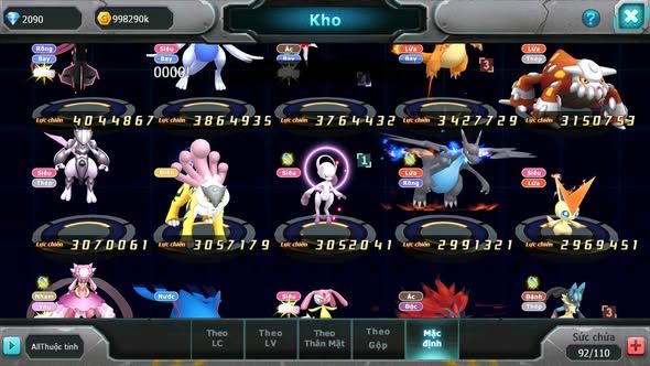 MÃ : #TTS5168 - SV1358 - V12 - HOOH DYNAMAX UNVOA WB BC PALKIA BC CẶP LATI BC THẦN GIÓ BC NHIỀU PET HT