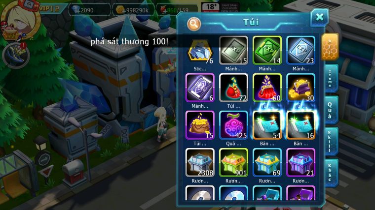 MÃ : #TTS5168 - SV1358 - V12 - HOOH DYNAMAX UNVOA WB BC PALKIA BC CẶP LATI BC THẦN GIÓ BC NHIỀU PET HT