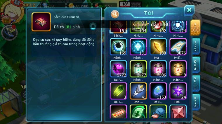 MÃ : #TTS5168 - SV1358 - V12 - HOOH DYNAMAX UNVOA WB BC PALKIA BC CẶP LATI BC THẦN GIÓ BC NHIỀU PET HT