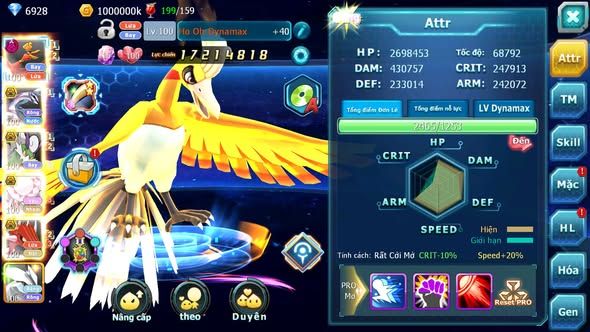 MÃ : #TTS5166 - SV 1361 - HOOH DYNAMAX PALKIA BC THẦN GIÓ BC DIANCIE BC QVLD BC UNVOA MEW GIÁ BC NHIỀU PET HUYỀN THOẠI