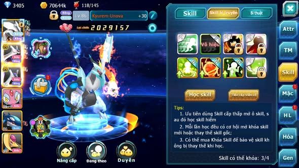 MÃ : #TTS5175 - SV 1799 - TOP15 - V6 - UNVOA CẶP LATI BÁ CHỦ MES KYOPE ZEVIL GIRATINA