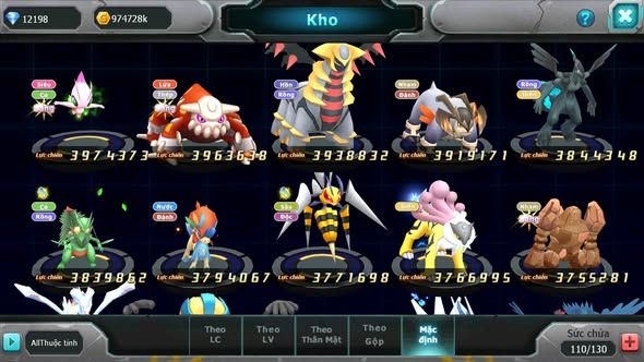 MÃ : #TTS5174 - SV 987 - TOP31 V12 - 12K KC - HOOH DYNAMAX WHITE DYNAMAX BLACK UNVOA PALKIA BC NHIỀU PET BÁ CHỦ QUÁ NGON