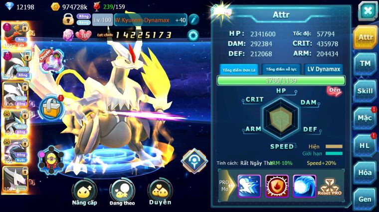 MÃ : #TTS5174 - SV 987 - TOP31 V12 - 12K KC - HOOH DYNAMAX WHITE DYNAMAX BLACK UNVOA PALKIA BC NHIỀU PET BÁ CHỦ QUÁ NGON