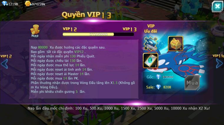 MÃ : #TTS5174 - SV 987 - TOP31 V12 - 12K KC - HOOH DYNAMAX WHITE DYNAMAX BLACK UNVOA PALKIA BC NHIỀU PET BÁ CHỦ QUÁ NGON