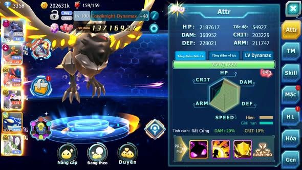 MÃ : #TTS5172 - SV 1550 - TOP 45 - V15 - CHIM SẮT BÁ CHỦ DYNAMAX HOOH CỘNG HƯỞNG KORAIDON BÁ CHỦ DRAK HOOH BÁ CHỦ NHIỀU PET HT