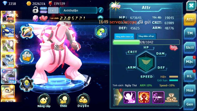 MÃ : #TTS5172 - SV 1550 - TOP 45 - V15 - CHIM SẮT BÁ CHỦ DYNAMAX HOOH CỘNG HƯỞNG KORAIDON BÁ CHỦ DRAK HOOH BÁ CHỦ NHIỀU PET HT