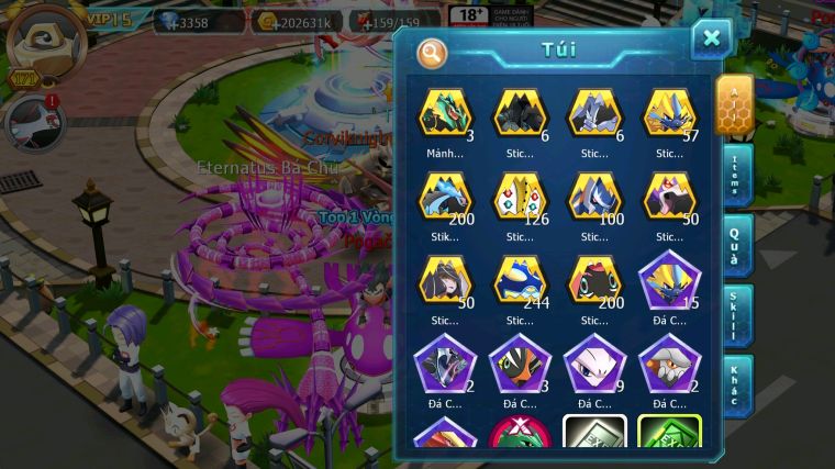 MÃ : #TTS5172 - SV 1550 - TOP 45 - V15 - CHIM SẮT BÁ CHỦ DYNAMAX HOOH CỘNG HƯỞNG KORAIDON BÁ CHỦ DRAK HOOH BÁ CHỦ NHIỀU PET HT