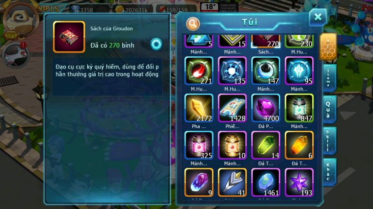 MÃ : #TTS5172 - SV 1550 - TOP 45 - V15 - CHIM SẮT BÁ CHỦ DYNAMAX HOOH CỘNG HƯỞNG KORAIDON BÁ CHỦ DRAK HOOH BÁ CHỦ NHIỀU PET HT