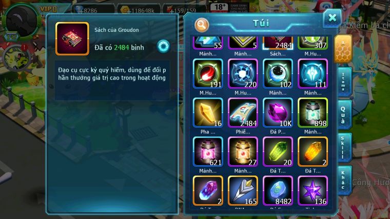 MÃ : #TTS5190 - S1634 - V0 2K4 SÁCH - DIANCIE DYNAMAX TAPU FINI QVBC BÁ CHỦ NHIỀU PET HT