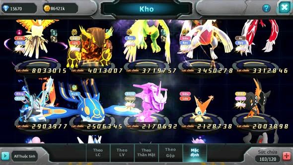 MÃ : #TTS5199 - S1693 -V10 - 15K KC - HOOH DYNAMXA QVLD BC THẦN GIÓ BC LUGIA BC UNVOA NHIỀU PET HT