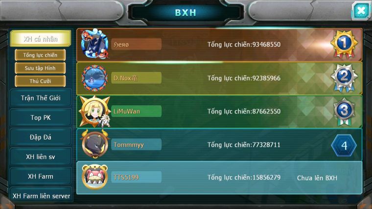 MÃ : #TTS5199 - S1693 -V10 - 15K KC - HOOH DYNAMXA QVLD BC THẦN GIÓ BC LUGIA BC UNVOA NHIỀU PET HT