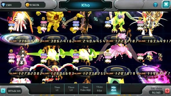 MÃ : #TTS5198 - S722 - TOP 6 - V15 - HOOH CỘNG HƯỞNG DYNAMAX HOOPA BÁ CHỦ RAYQUAZA BC NHIỀU PET HT BUILD KHỎE CHO AE