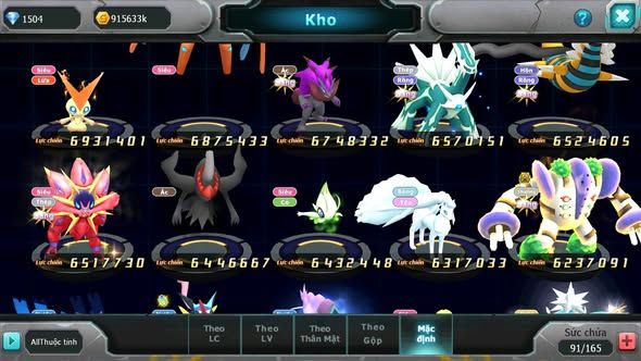 MÃ : #TTS5198 - S722 - TOP 6 - V15 - HOOH CỘNG HƯỞNG DYNAMAX HOOPA BÁ CHỦ RAYQUAZA BC NHIỀU PET HT BUILD KHỎE CHO AE